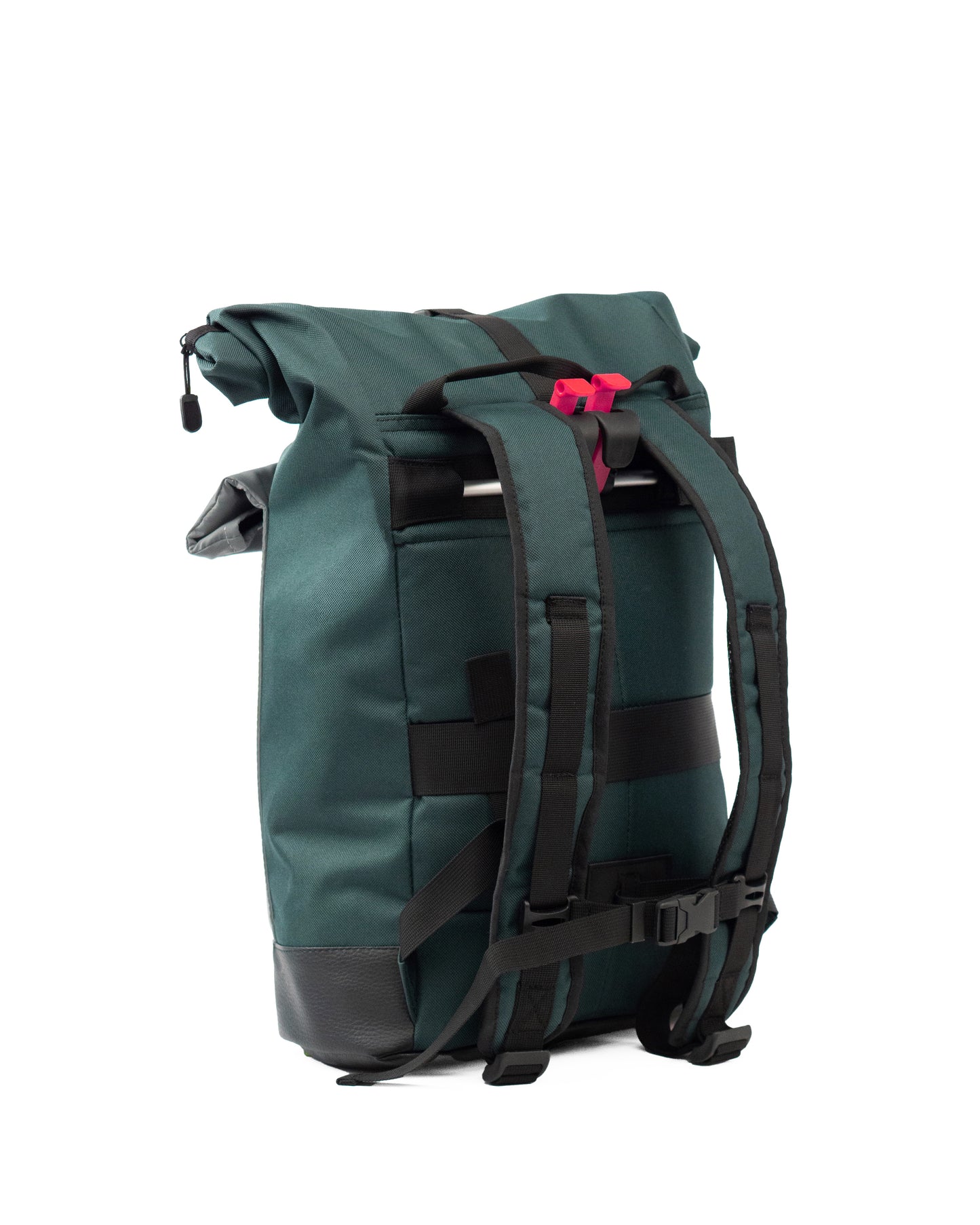 Rucksack Bob Green Glow – gepolsterte Schultergurte, reflektierender Fahrradrucksack mit Gepäckträger-Halterung für Arbeit, Studium und Schule