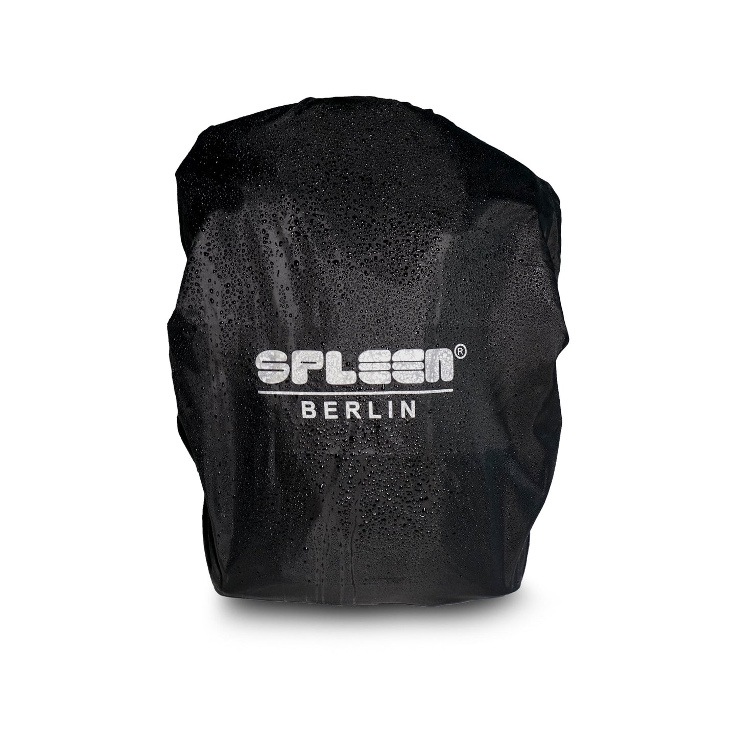 Regenponcho in Schwarz mit Kapuze für Radfahrer – unisex, vegan und nachhaltig produziert.