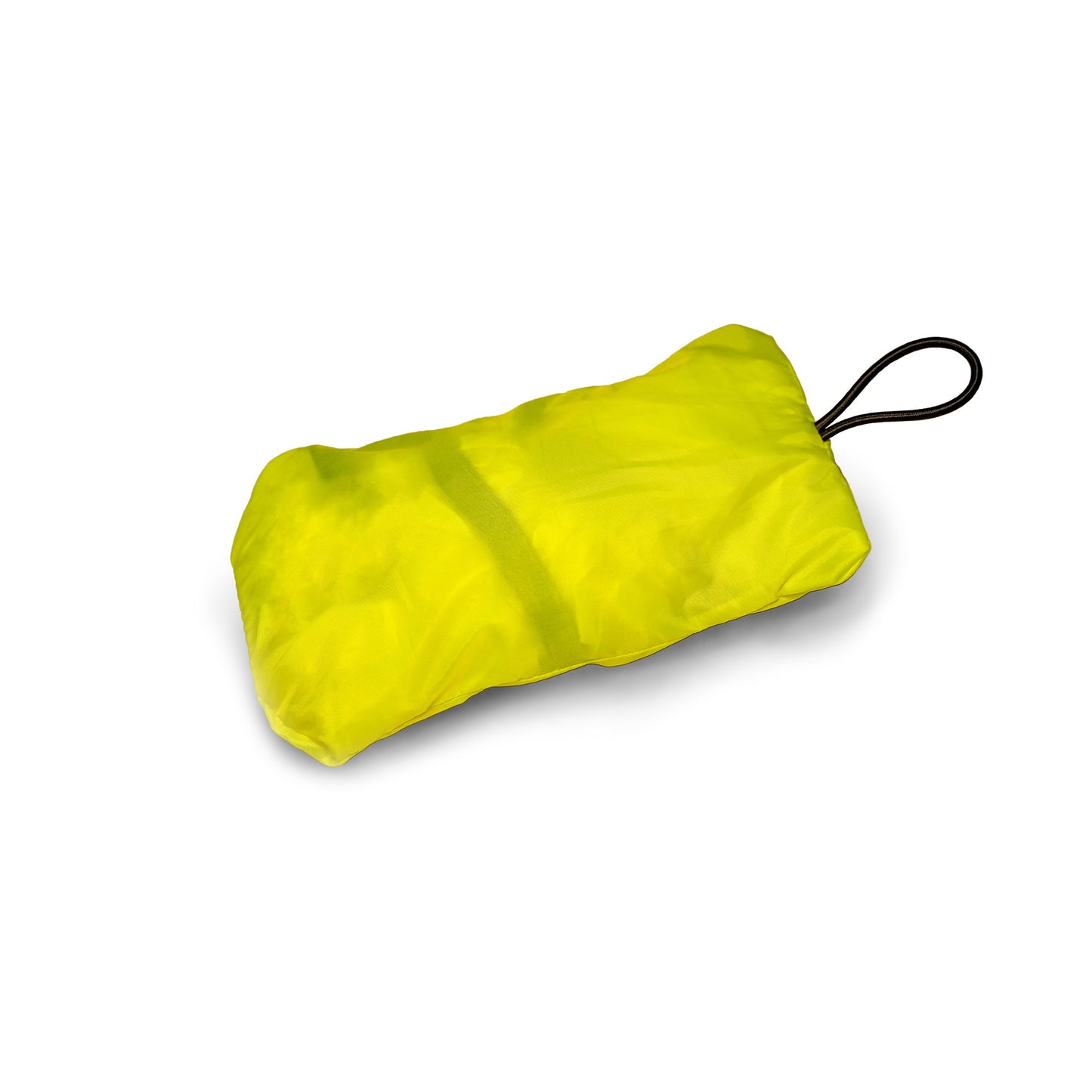 Regenponcho in Neongelb mit Täschchen für Radfahrer – unisex, vegan und nachhaltig produziert.