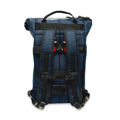 2-in-1 Fahrradtasche und Rucksack Liz Marineblau Kork – mit Halterung für Gepäckträgern von Spleen Berlin perfekt für Pendler