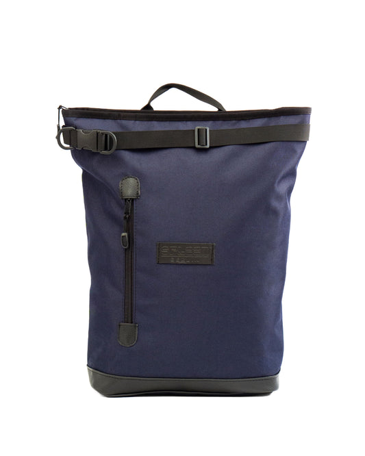   2-in-1 Fahrradtasche und Rucksack Liz Small Blue – funktional und modisch zugleich. Handgemachter, veganer Slow Fashion Rucksack hergestellt in Europa -Made to move - Spleen Berlin 
