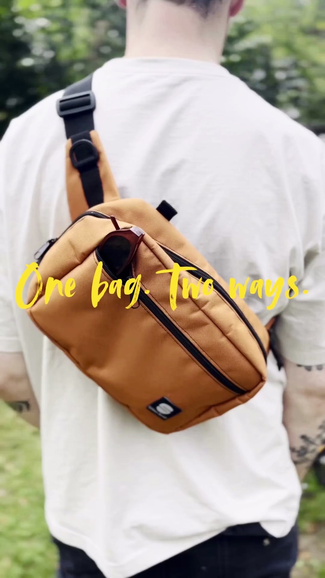 Spleen Berlin Crossbody & Lenkertasche -2-in-1 Tasche für Fahrrad und Alltag, wasserabweisend & vegan 