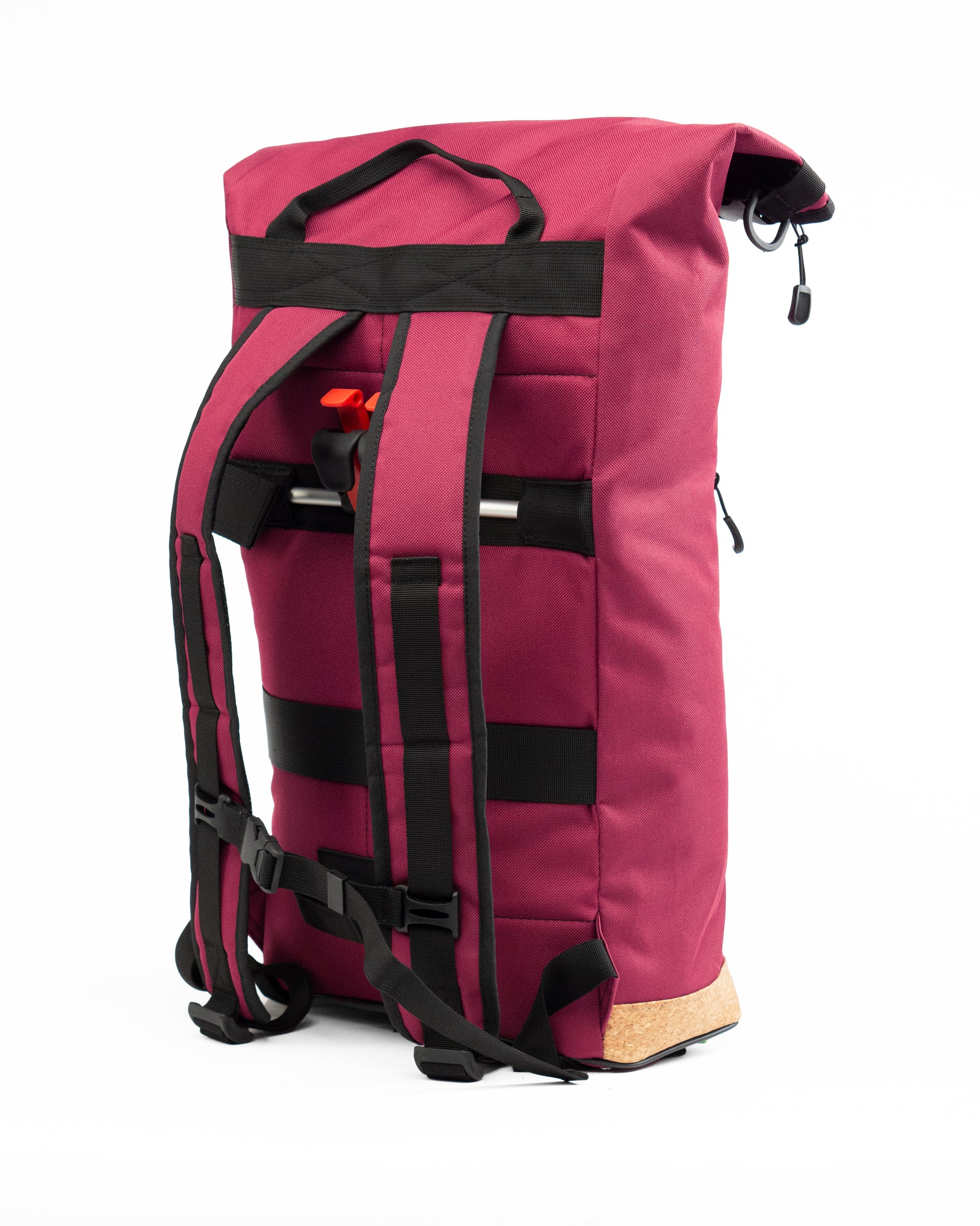 fahrradtasche rucksack nachhaltig Liz - Bordeaux Kork Rucksack & Fahrradtasche