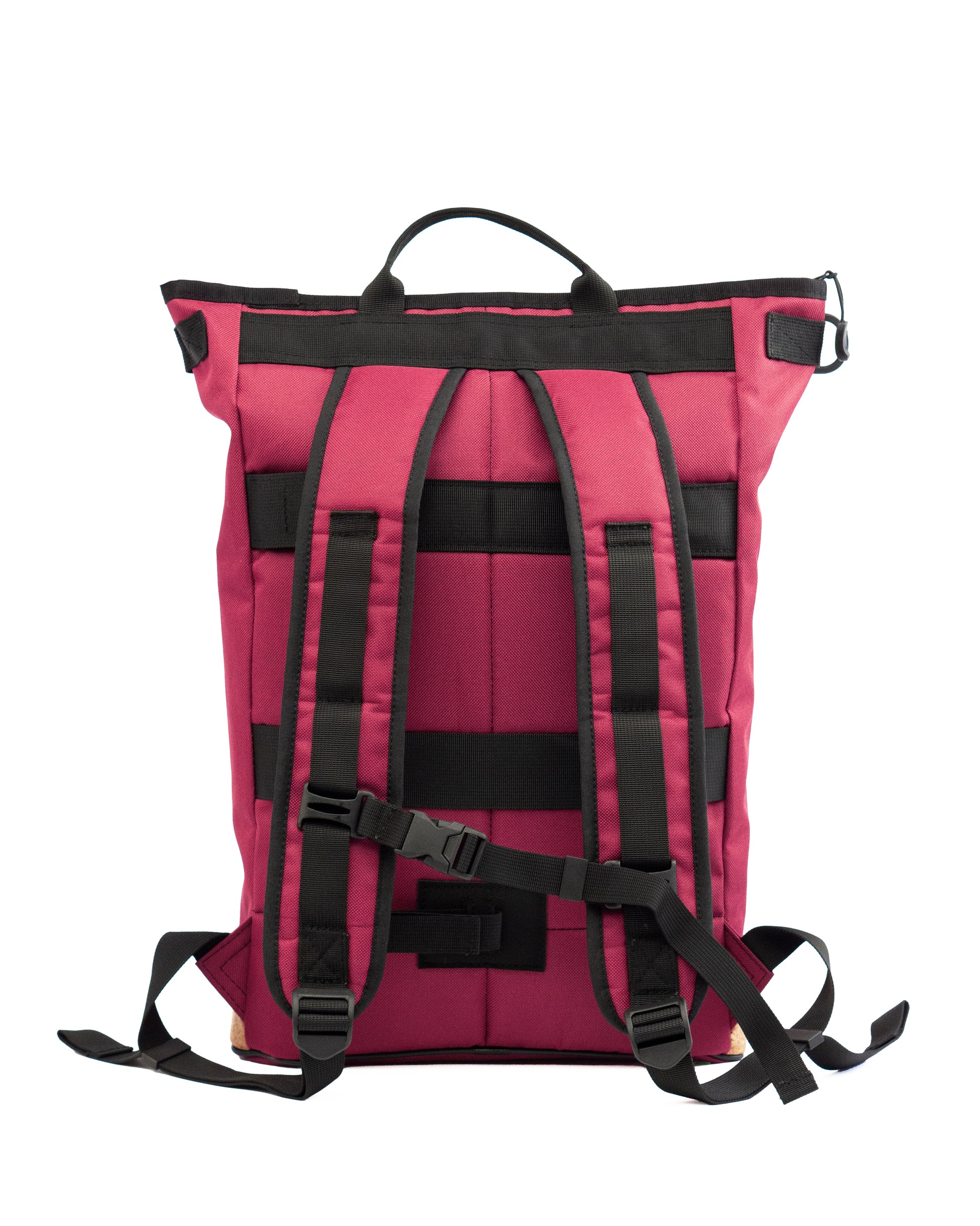 Liz Small Bordeaux Rucksack und Fahrradtasche von Spleen Berlin gepolsterte Träger bequemes tragen