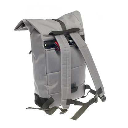 Fixie - Grey in der Seitenansicht mit eingesteckter Fahrradhalterung stilvoll, funktional und bereit für den Stadtverkehr. ©Spleen Berlin