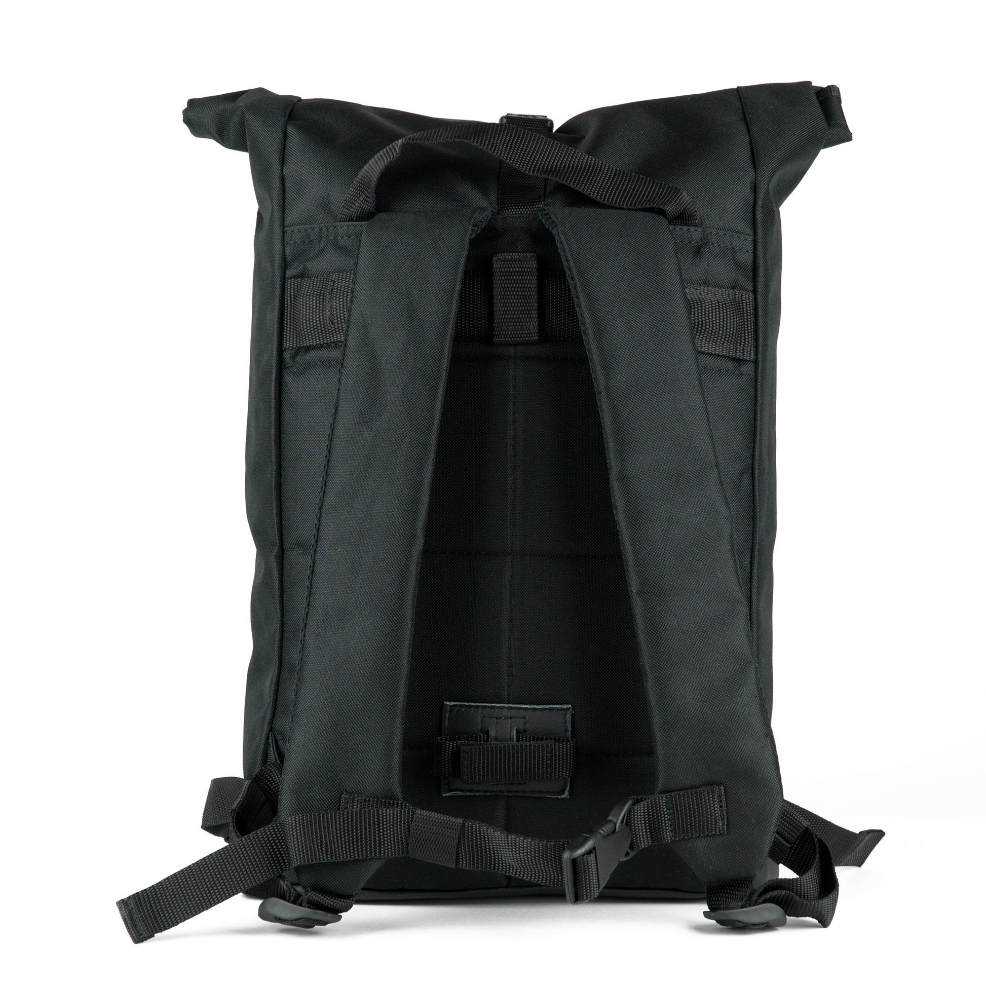 Fixie - Black in der Rückenansicht ohne montiertes Fahrradsystem sportlich, klar im Design, mit gepolsterten Schulterträgern und bequemem Sitz. Fair produziert in Europa. ©Spleen Berlin