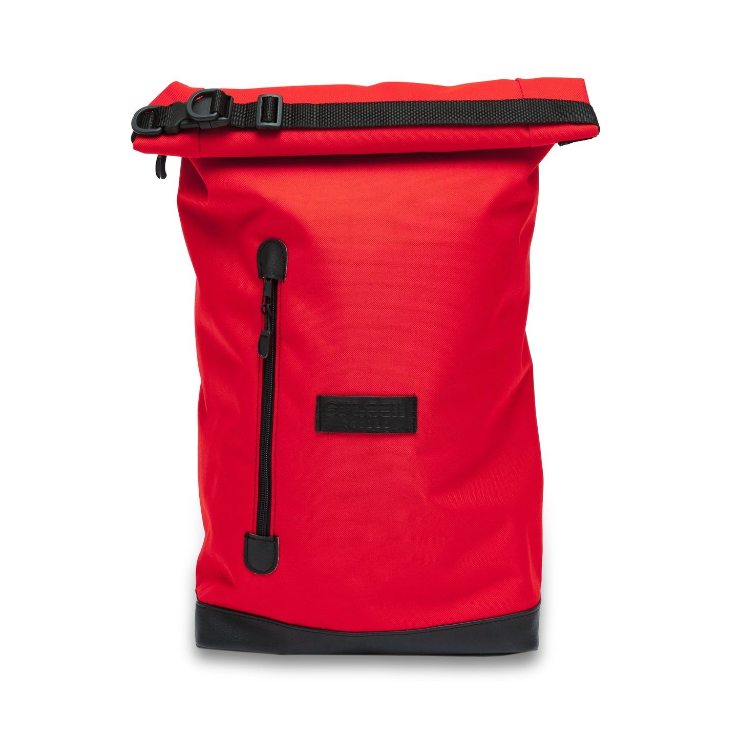 Liz  - Red Vorderansicht mit Reißverschlussfach, ideal zum Verstauen von Kleinigkeiten, Rucksack und Fahrradtasche von Spleen Berlin. 
©Spleen Berlin
